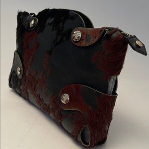 Vivienne Westwood Flintstone Clutch – Pony Hair / Black Leather – Extremely Rare